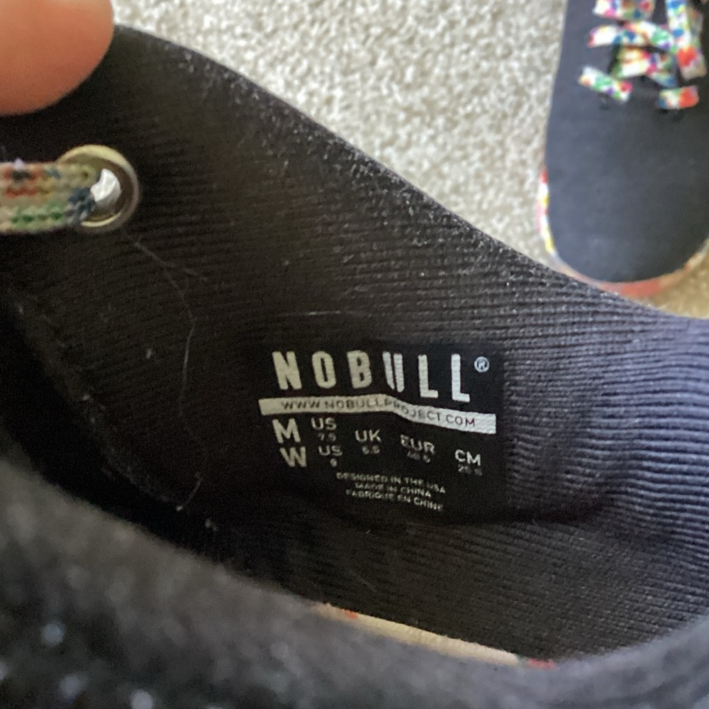 NOBULL UNISEX Black Athletic Shoes with Multicolor Floral Accents - Picture 7 of 7